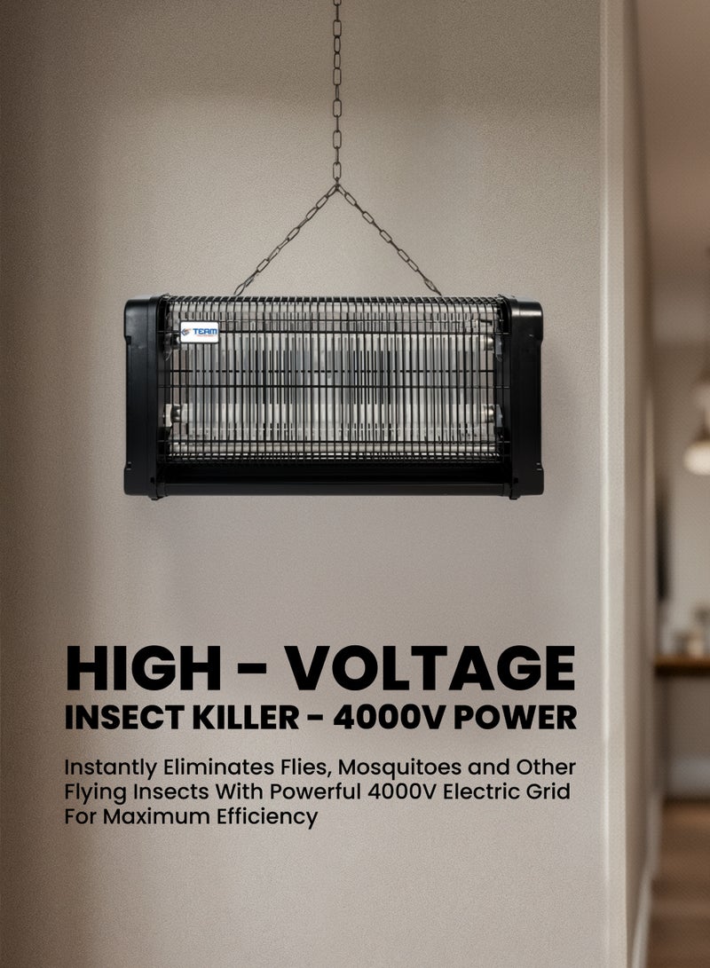 TEAM Electric Insect Killer 4000V | High Voltage Mosquito, Fly & Bug Zapper | UV Light Insect Trap for Home, Office, Restaurant | Safe, Eco-Friendly &  Chemical-Free Pest Control - Image 2